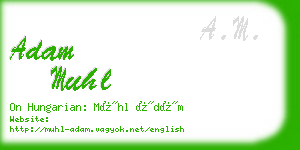 adam muhl business card